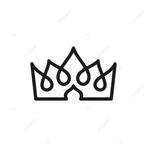 Simple Queen Crown Outline