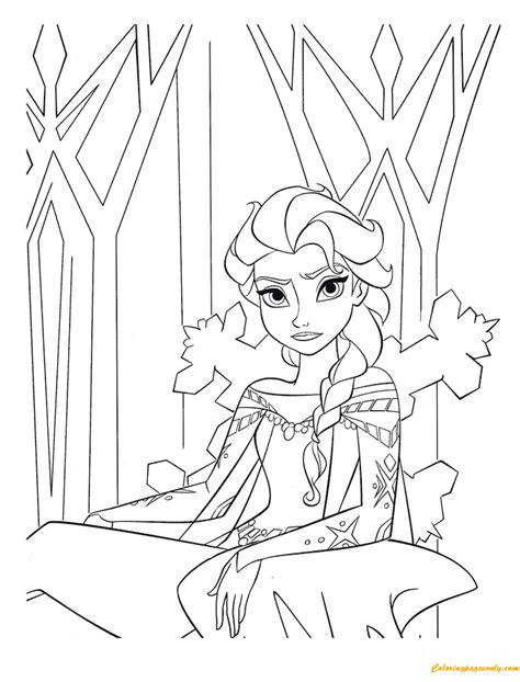 Elsa Castle Coloring Page - 69+ DXF Include