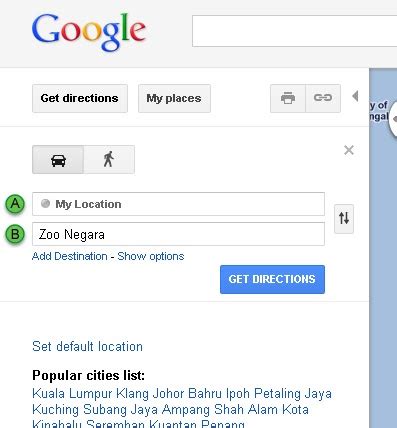 ZOO ON THE GLOBE: ZOO NEGARA MAP - How To Get To Zoo Negara Malaysia