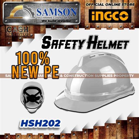 Ingco White Safety Helmet Hsh Samson Tools Lazada Ph