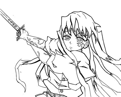 Demon Slayer Para Colorir Tokito - Desenhos de Demon Slayer Muichiro Tokito para Colorir e Imprimir ...