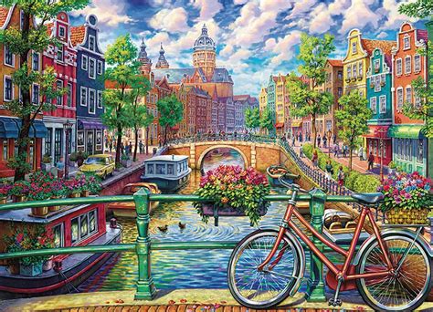 Puzzle Amsterdamski Kanal Komada