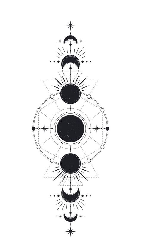 What Do The Moon Phases Mean Beautiful Moon Phase Tattoo Design In