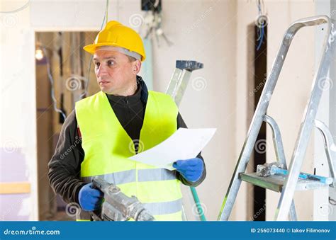 Male Contractor Looking At Room And Determining Scope Of Building Work