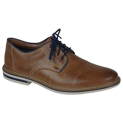 Rieker Mens B1422 25 Brown Lace Up Shoes Marshall Shoes