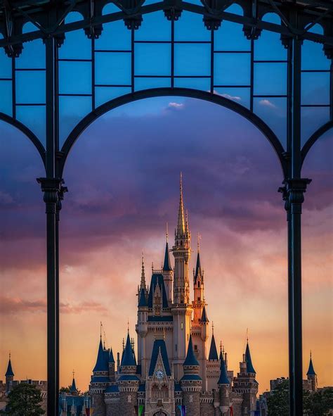 Cinderella Castle Sun Kissed Sunset From Today’s Tumbex