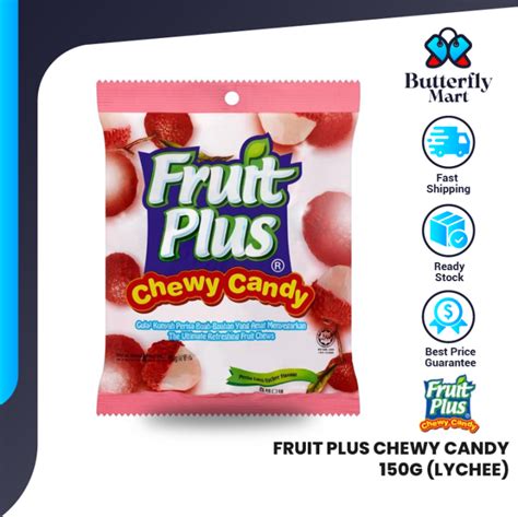 Fruit Plus Chewy Candy 150g Lychee Gula Gula Lembut Childhood Snack