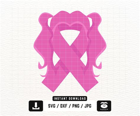 Breast Cancer Svg Pink Ribbon Svg Png Files Instant Etsy