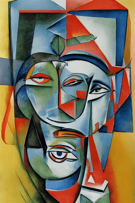 Cubismo De Olhos Fechados De Pablo Picasso Hd · Creative Fabrica