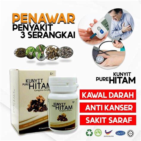 Kunyit Hitam Kapsul Original Hq Black Ginger Rawatan Serangkai Gift