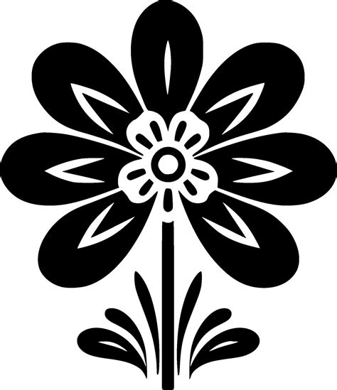 Flower, Black and White Vector illustration 29853982 Vector Art at Vecteezy