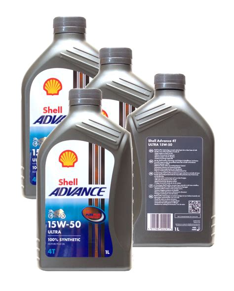 Shell Advance Ultra 4T Ultra 4 15W 50 Motorradöl 15W50 Öl 4 x 1 ltr