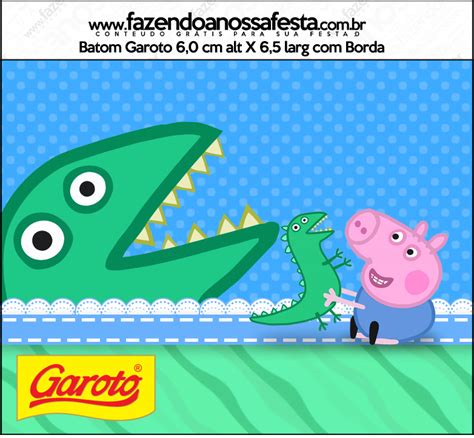 Kit Fnf George Pig Dinossauro Fazendo A Nossa Festa