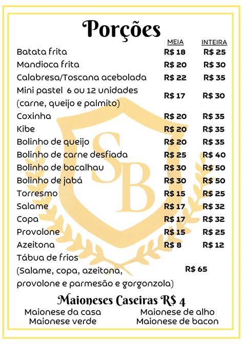 Menu Em Skina Bar Santo Andr