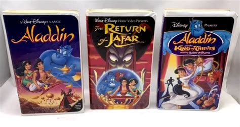 ALADDIN DISNEY VHS Trilogy Le Retour De Jafar Et Le Roi Des Voleurs