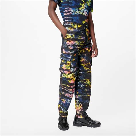 Printed Monogram Tie Dye Cargo Denim Pant Ready To Wear LOUIS VUITTON