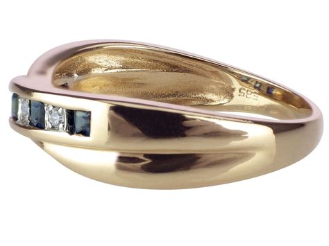 Moderner K Gelb Gold Ct Brillant Ct Saphir Damen Band