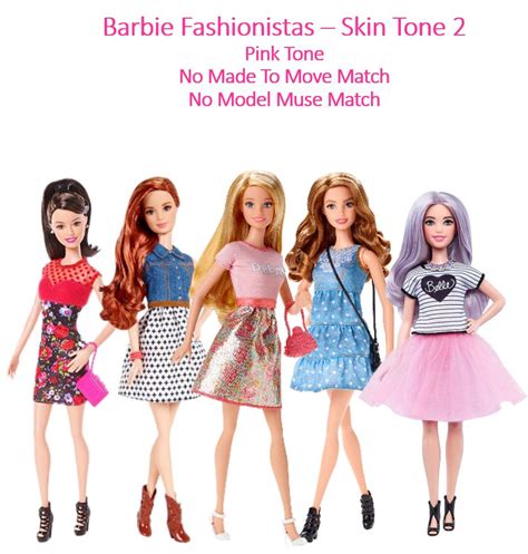 Skin Tone 02 Pink Barbie Fashionista Diy Barbie Clothes Barbie