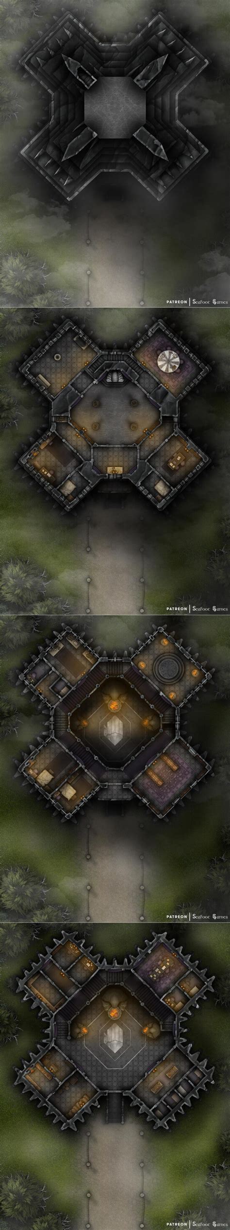 The Black Tower Free 40x30 Multi Level Battlemap Adventure