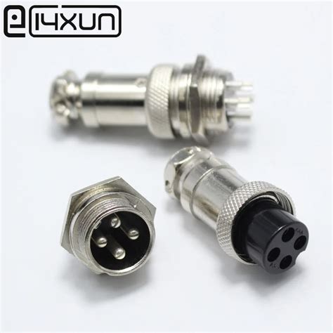 1set GX16 4 Pin Male Female Diameter 16mm Wire Panel Connector L72