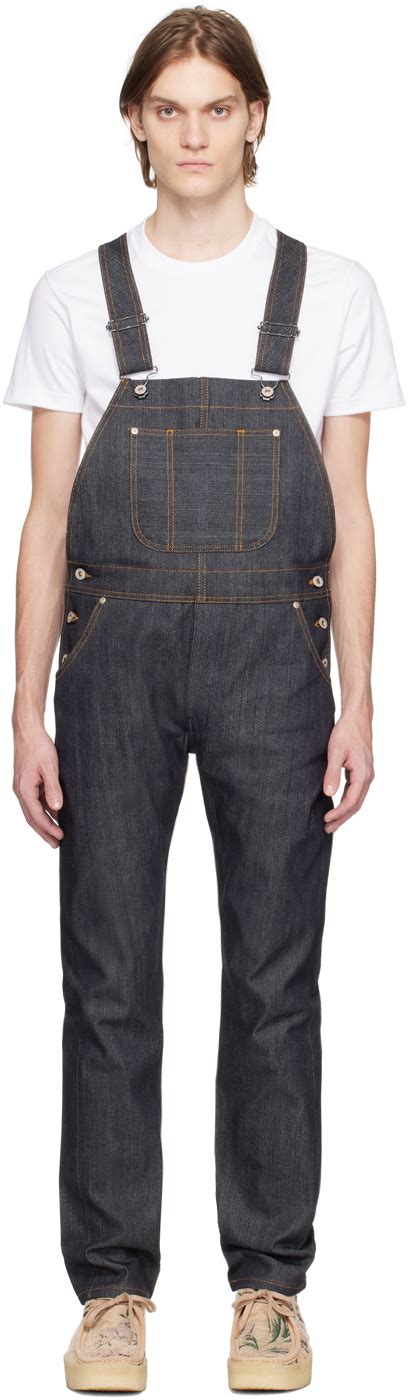 Indigo Weird Guy Overalls By Naked Famous Denim On Sale