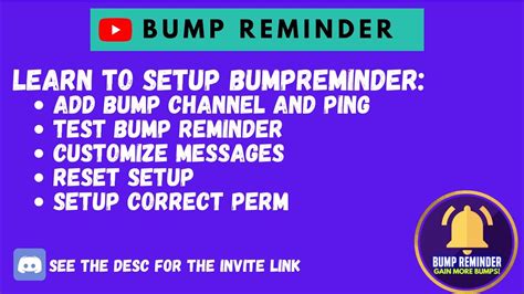 Setup Disboard Bump Reminder Bot Bumpreminder Discordbot