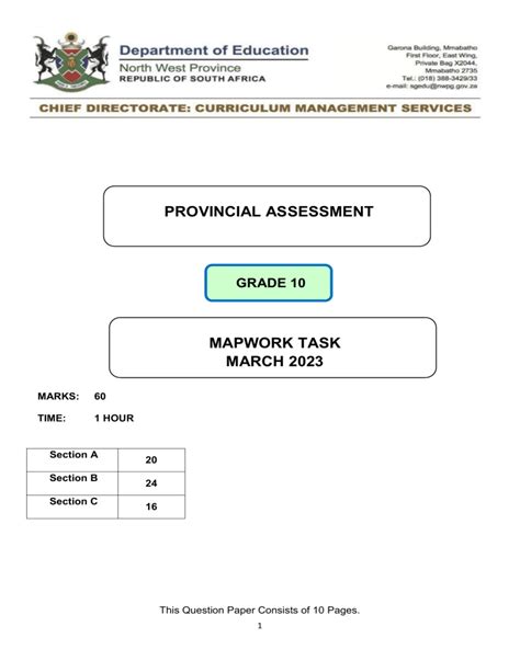 Geo Grade Mapwork Task Memo