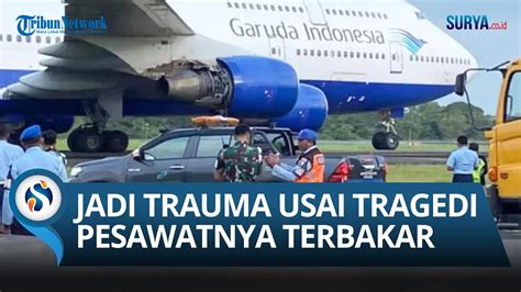 Bagian Mesin Sayap Pesawat Garuda Terbakar Di Udara NASIB Jemaah Haji