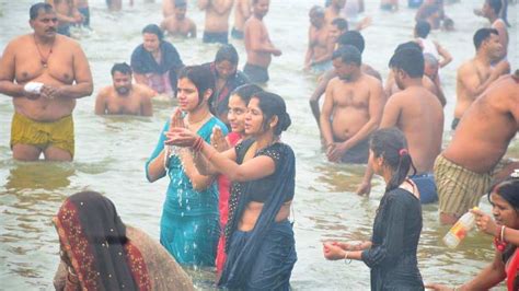 Magh Mela Begins As Lakhs Of Devotees Take Holy Dip Faith Trumps Covid