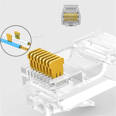 Unshielded Cat A Tool Less Plug Utp Rj Network Lan Cable Connector