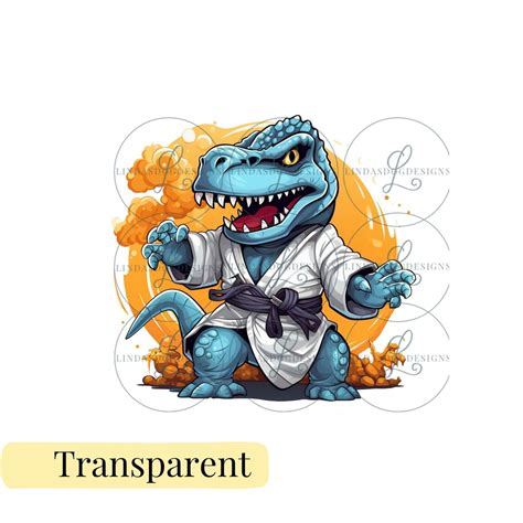 Funny Kung Fu T-rex Dinosaur Png for Boys Karate Dinosaur T - Etsy