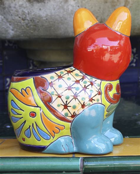 Talavera Cat Planter Bazaar Del Mundo Shops