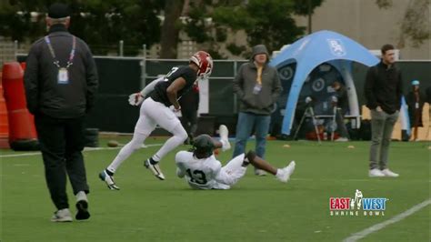 East West Shrine Bowl Play Of The Day Interception From Kei Trel Clark Youtube