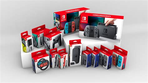 3d Model Of Nintendo Switch Set Boxes