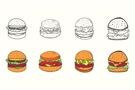 Hand Drawn Burger Vector Illustration Graphic By Microtee · Creative Fabrica