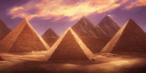 A Stunning Desert Landscape With Pyramids By Makoto Stable Diffusion