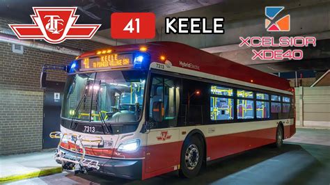 TTC New Flyer XDE40 7313 Hybrid Bus Ride YouTube