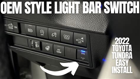 Installing A Toyota Tundra Oem Style Led Light Bar Switch Youtube