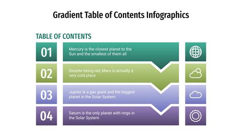 Índices con degradados Tema de Google Slides y PowerPoint