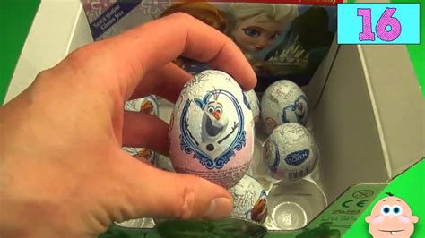 Disney Frozen Surprise Eggs Opening A Full Box Of Eggs D