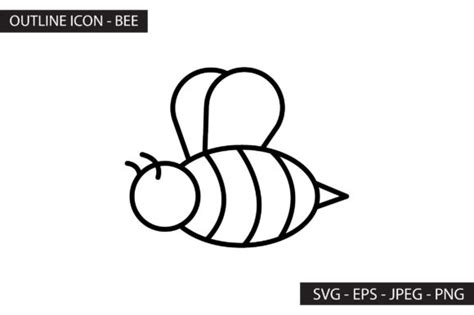 Honey Bee Outline Icon Graphic By Sikey Studio · Creative Fabrica