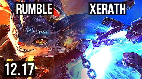 Rumble Vs Xerath Mid 35m Mastery 13212 1400 Games Legendary