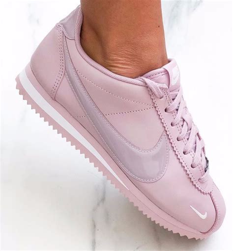 Nike Classic Cortez Premium In Plum Chalk And White Shoes