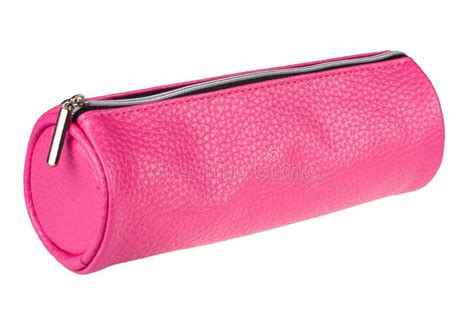 Pink Pencil Case Isolated On White Stock Image Image Of Makeup