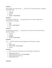 PRG410 Week2 Assessment Docx Question 1 When Applied To Text Strings