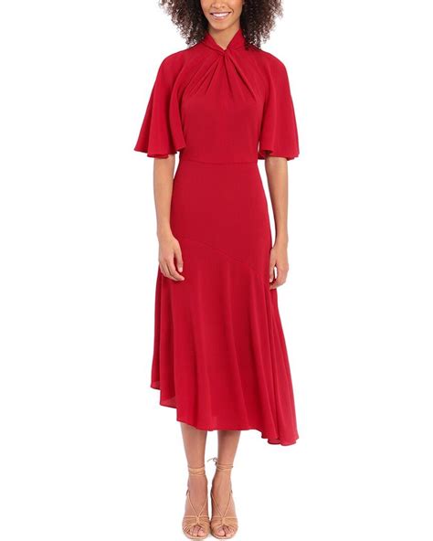 Maggy London Midi Dress In Red Lyst