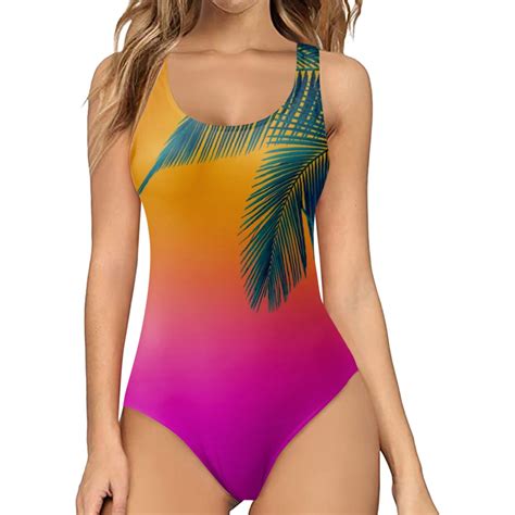 Sopiago Bathing Suit Womens Ruffled One Piece Swimsuits Tummy Control