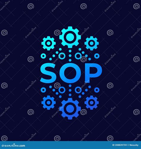 Sop Icon Standard Operating Procedure Vector Art Stock Vector