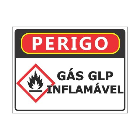 Placa Perigo Gás GLP Inflamável Personalize