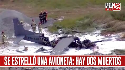 Avioneta Pierde El Control Y Se Estrella Contra El Suelo Hay Dos